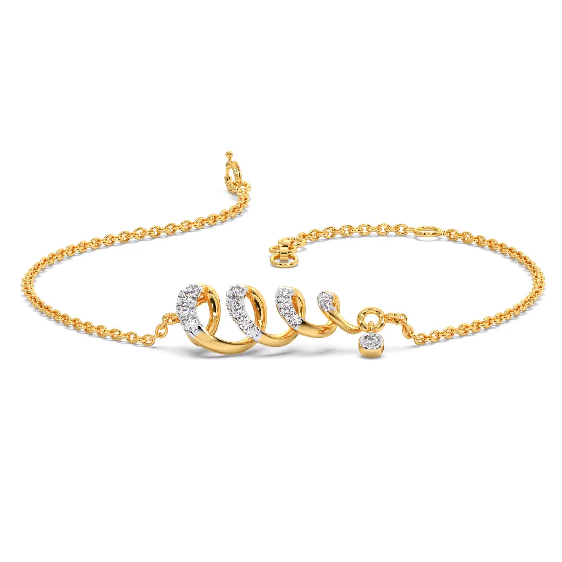 Spiral Diamond Bracelet